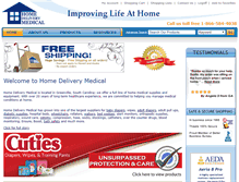 Tablet Screenshot of homedeliverymedical.com